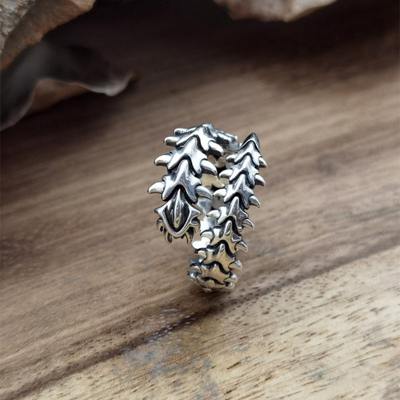 Adjustable Geometric Alloy Spine Ring