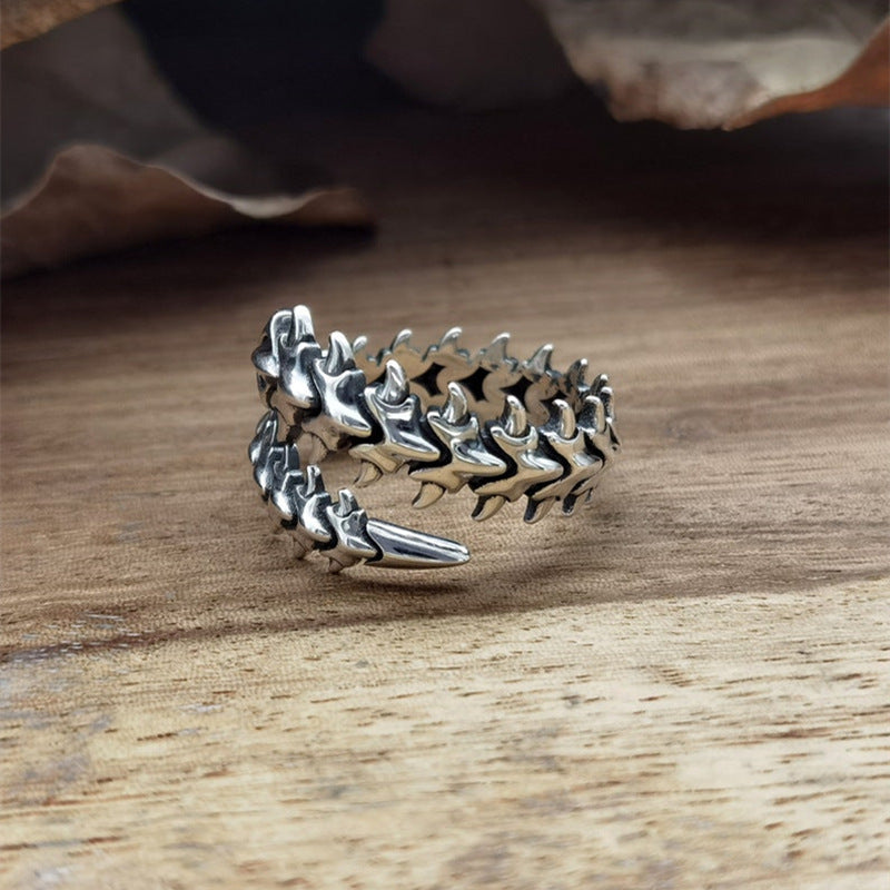 Adjustable Geometric Alloy Spine Ring
