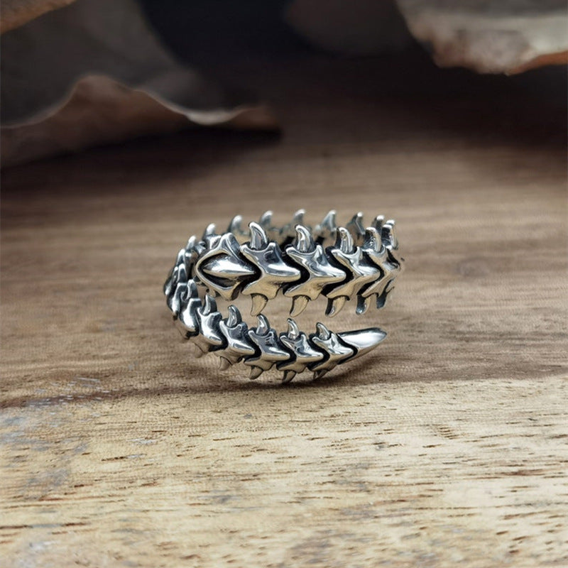 Adjustable Geometric Alloy Spine Ring