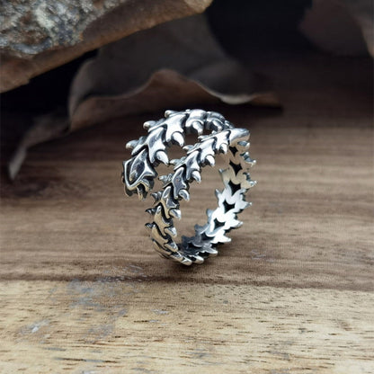 Adjustable Geometric Alloy Spine Ring